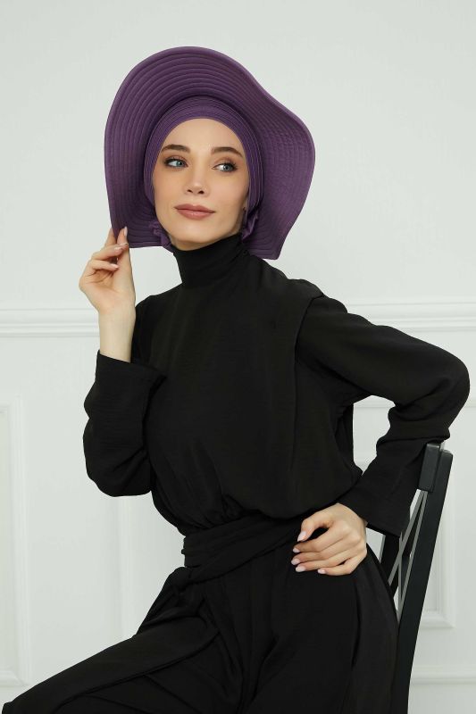 Çıkarılabilir Penye Şapka Bone,S-2P Mor 2 - 2