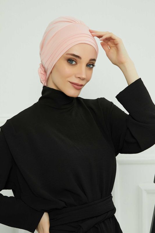 Çıkarılabilir Penye Şapka Bone,S-2P Pudra - 7
