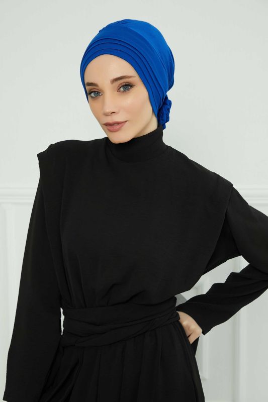 Çıkarılabilir Penye Şapka Bone,S-2P Saks Mavisi - 6