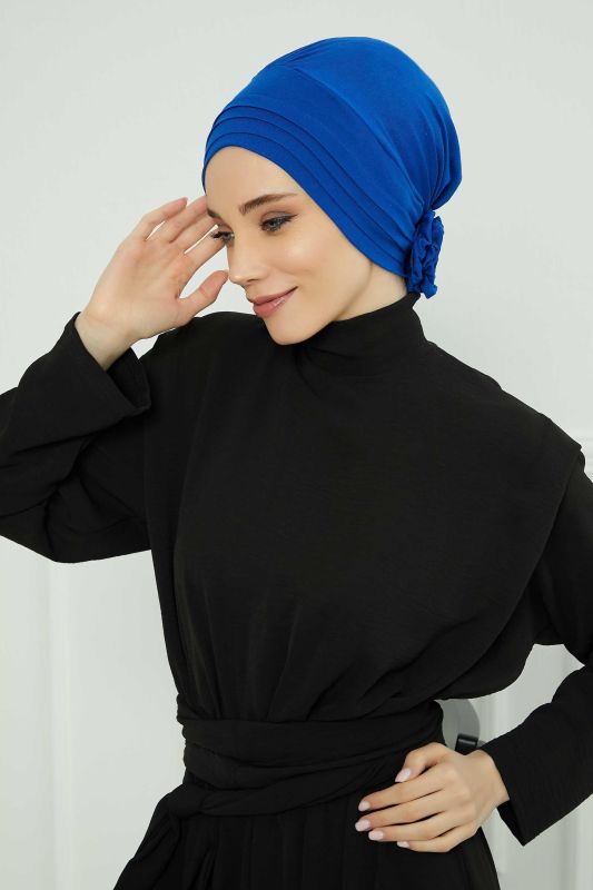 Çıkarılabilir Penye Şapka Bone,S-2P Saks Mavisi - 7