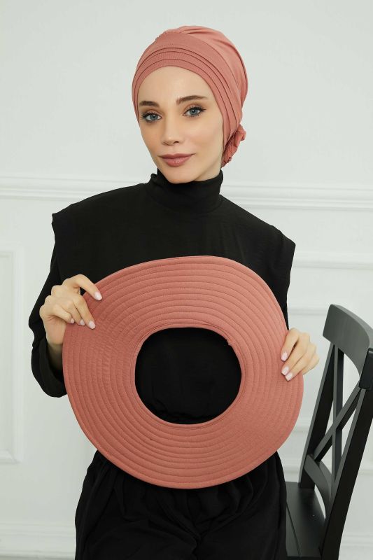 Çıkarılabilir Penye Şapka Bone,S-2P Somon - 6