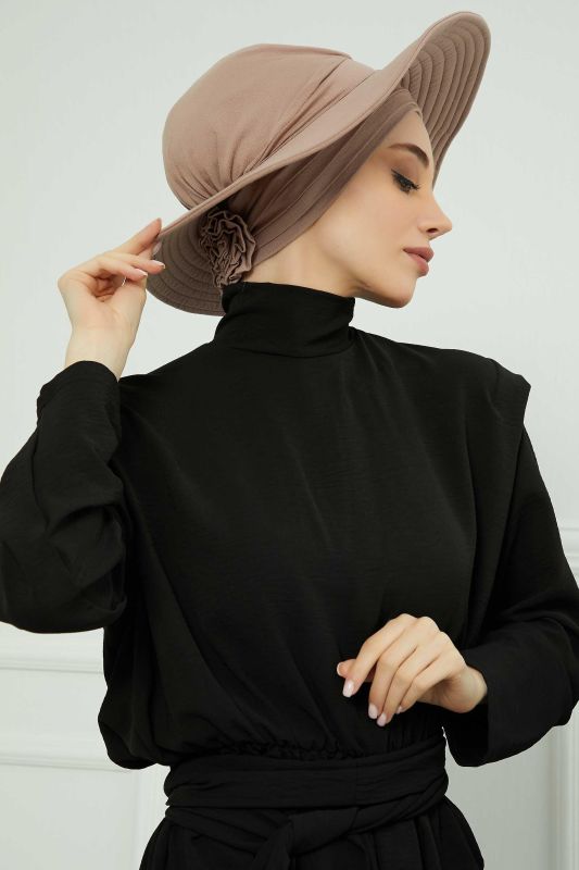 Çıkarılabilir Penye Şapka Bone,S-2P Vizon - 5