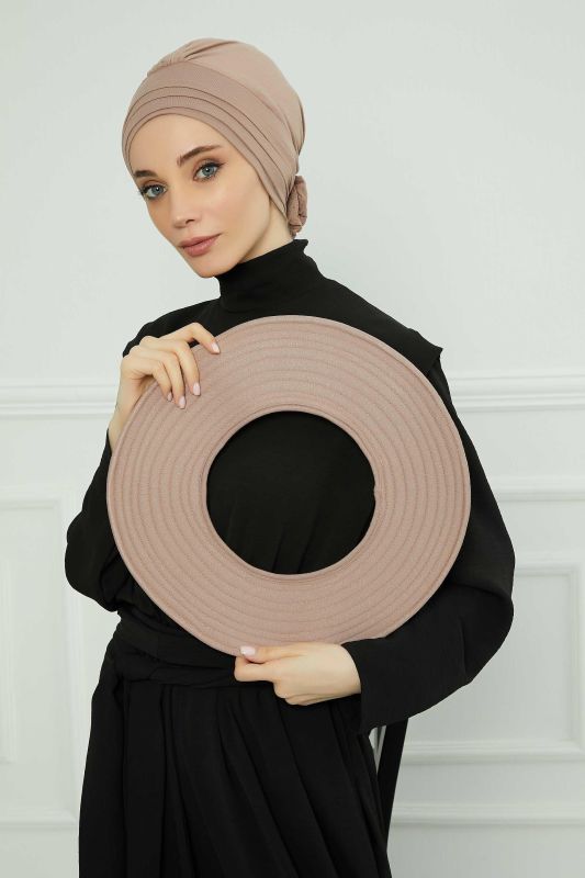 Çıkarılabilir Penye Şapka Bone,S-2P Vizon - 6