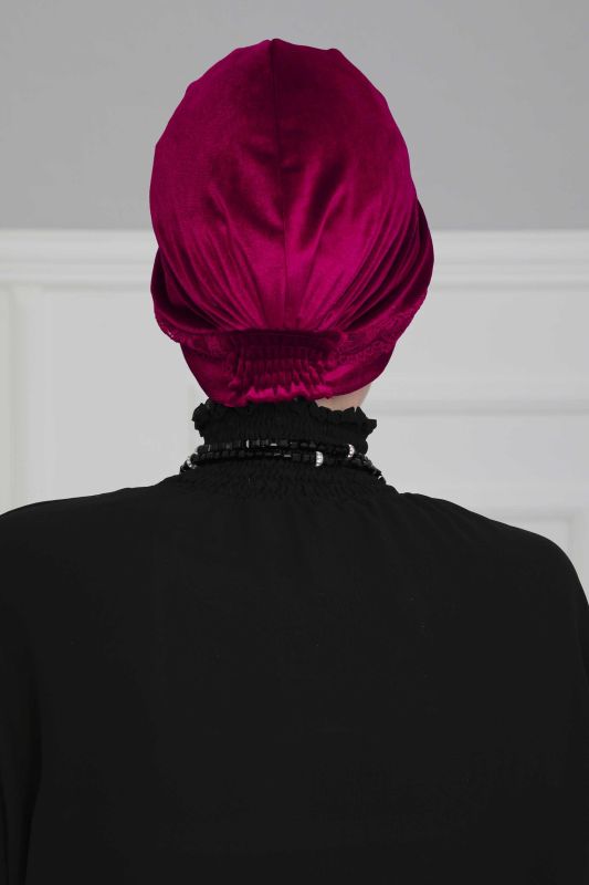 Lacy Velvet Bonnet,B-22K Cherry Rotten - 3