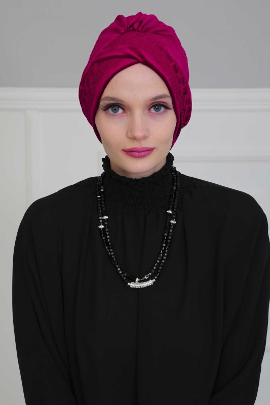 Lacy Velvet Bonnet,B-22K Cherry Rotten - 5