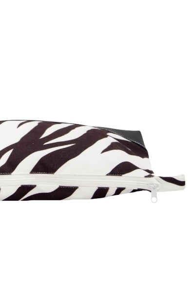 Desenli Deri Detay El Çantası Küçük,CMK-4A Suzani Desen 30 - Siyah - Thumbnail