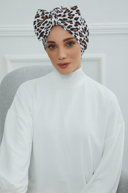Desenli Dev Fiyonklu Bone,B-11YD Desen 29 - 1