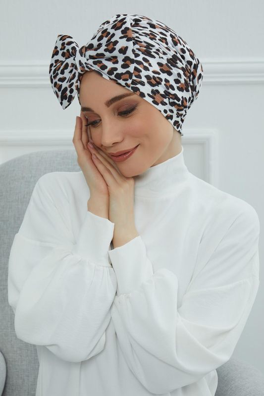 Desenli Dev Fiyonklu Bone,B-11YD Desen 29 - 3