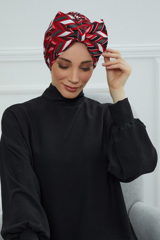 Desenli Dev Fiyonklu Bone,B-11YD Desen 33 - 5