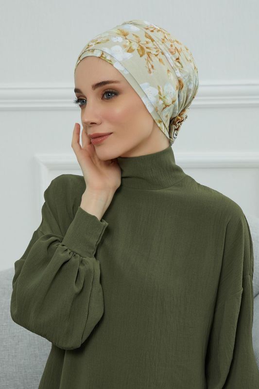 Desenli Penye Bone,B-53YD Desen 27 - 5