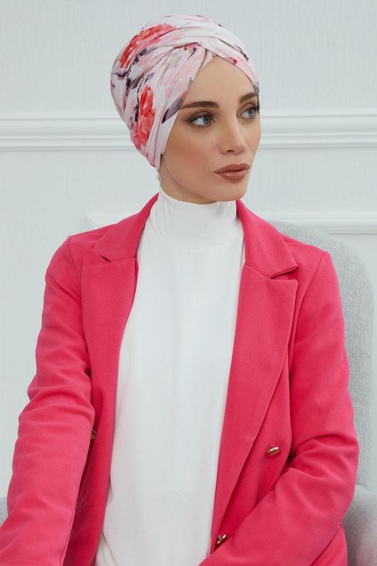 Desenli Tesettür Bone,B-9YD Desen 26 - 3