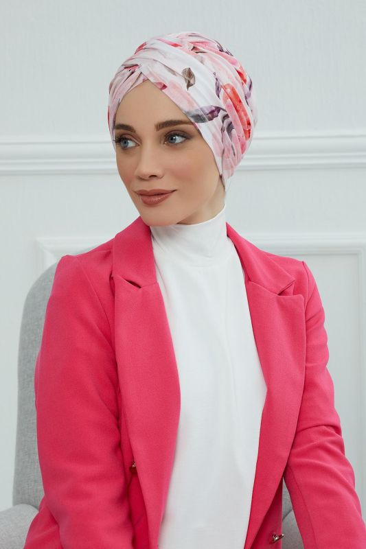 Desenli Tesettür Bone,B-9YD Desen 26 - 4