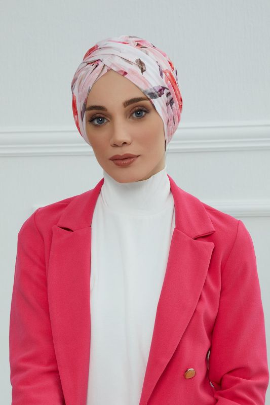 Desenli Tesettür Bone,B-9YD Desen 26 - 5