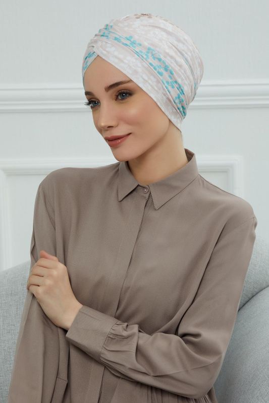 Desenli Tesettür Bone,B-9YD Desen 30 - 2