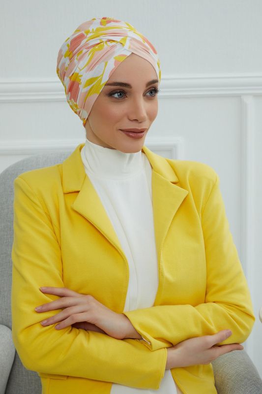 Desenli Tesettür Bone,B-9YD Desen 31 - 3