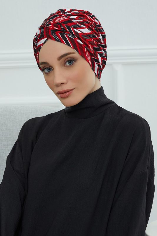 Desenli Tesettür Bone,B-9YD Desen 33 - 1