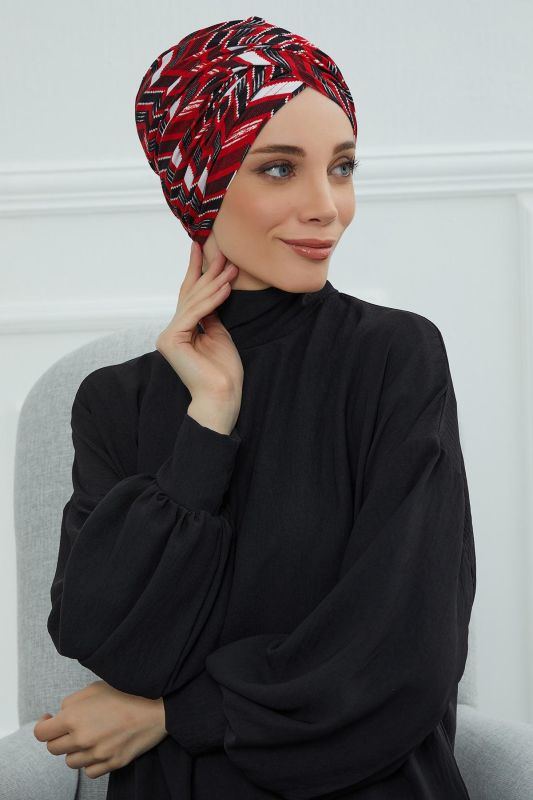 Desenli Tesettür Bone,B-9YD Desen 33 - 2