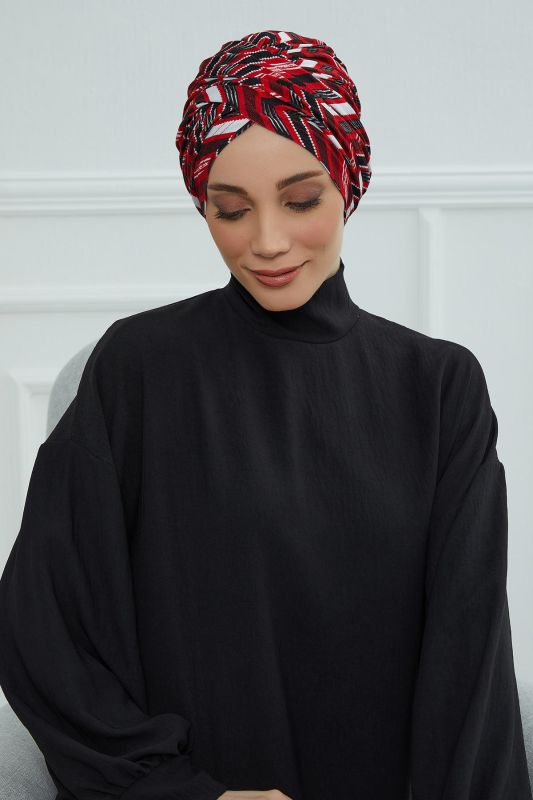 Desenli Tesettür Bone,B-9YD Desen 33 - 4