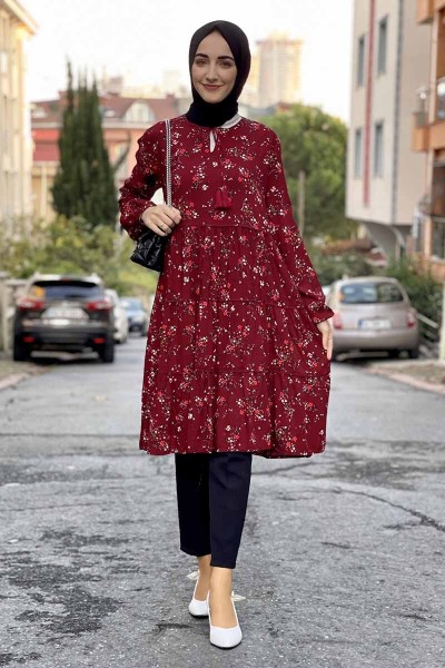 Moda Çizgi - Moda Çizgi Desenli Tunik