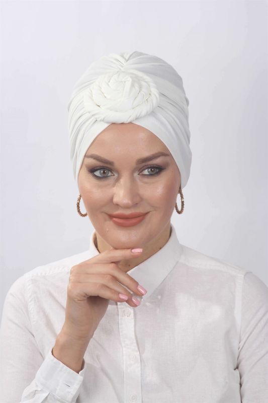 Dolama Hazır Bone Beyaz - 2