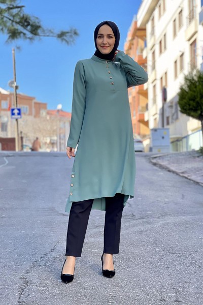 Moda Çizgi - Moda Çizgi Desenli Tunik