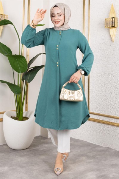 SGS - Düğme Detaylı Aerobin Tunik MİNT