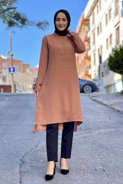 Moda Çizgi - Moda Çizgi Desenli Tunik