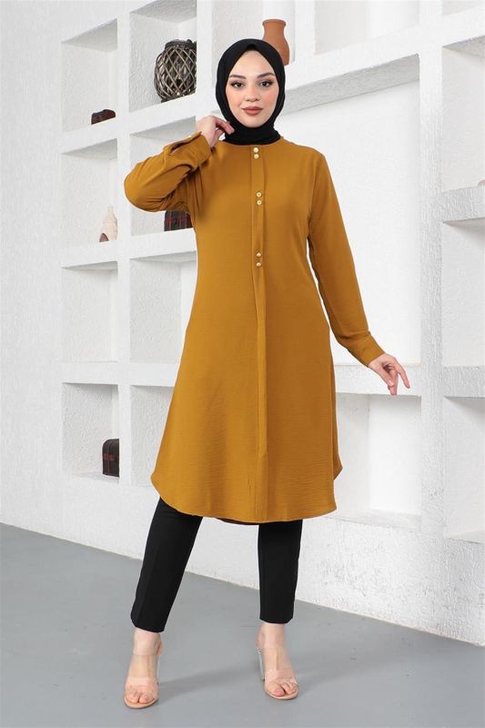Düğme Detaylı Tunik TABA - 1