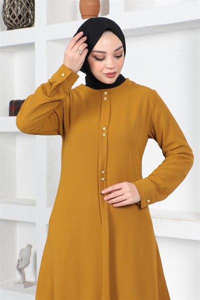 Düğme Detaylı Tunik TABA - Thumbnail