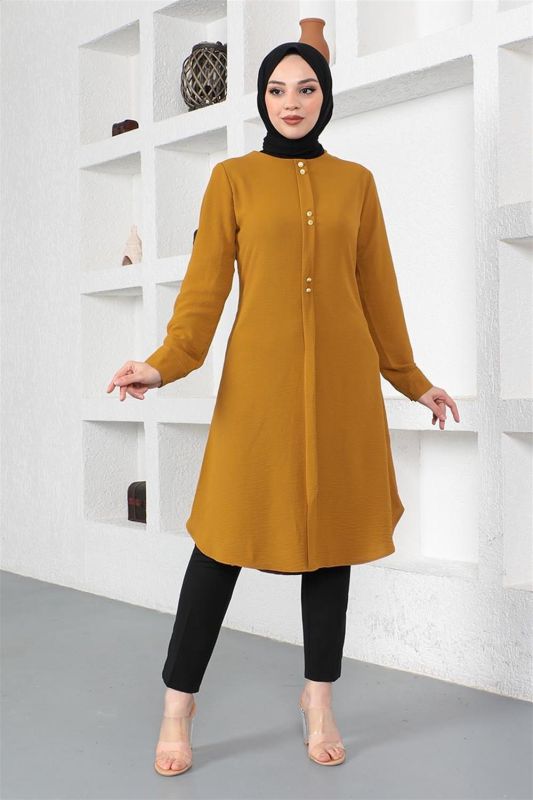 Düğme Detaylı Tunik TABA - 5