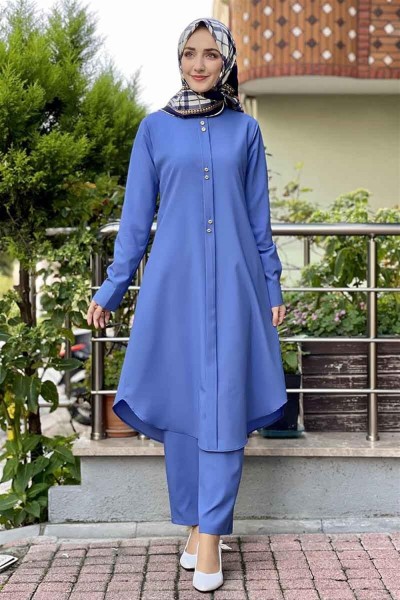 SGS - Düğmeli İkili Takım İNDİGO