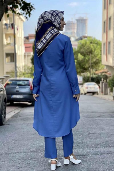 Düğmeli İkili Takım İNDİGO - Thumbnail