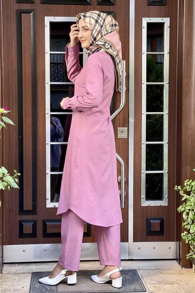 Düğmeli İkili Takım PUDRA - Thumbnail