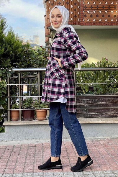 Ekose Tunik MOR - Thumbnail