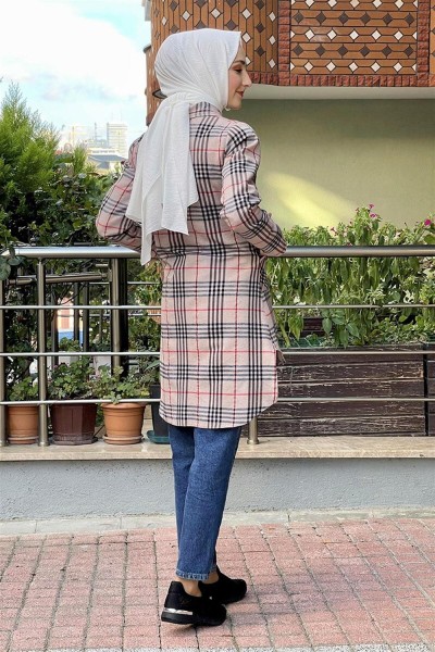 Ekose Tunik VİZON - Thumbnail