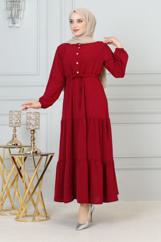 Elbise bordo 201 - 2