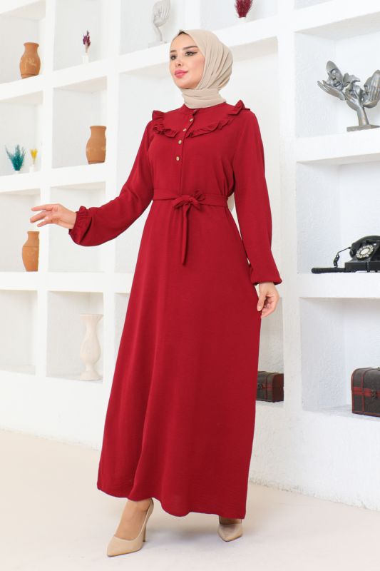Elbise bordo 202 - 4