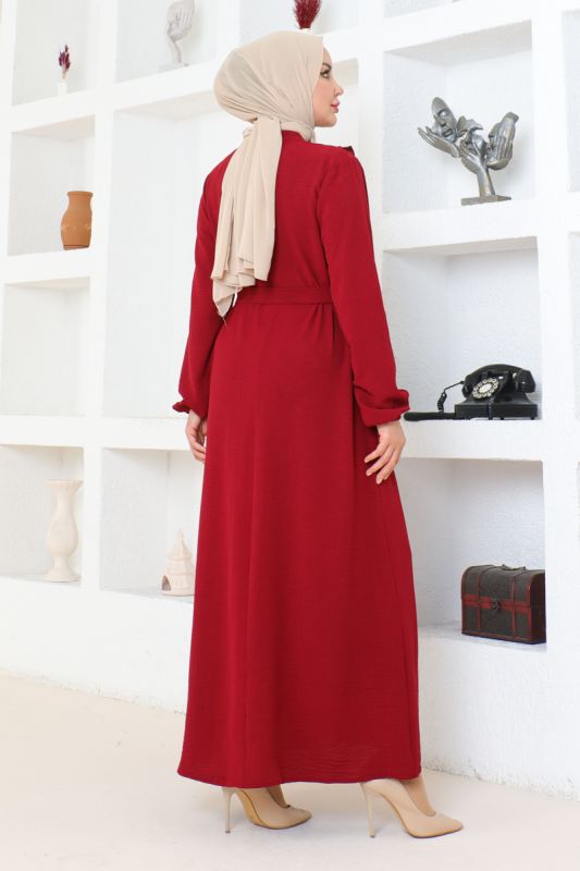 Elbise bordo 202 - 5