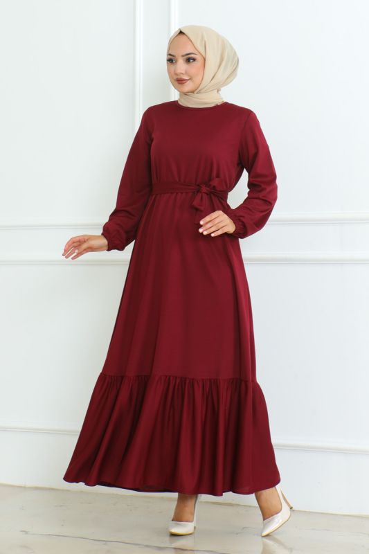elbise bordo 207 - 1