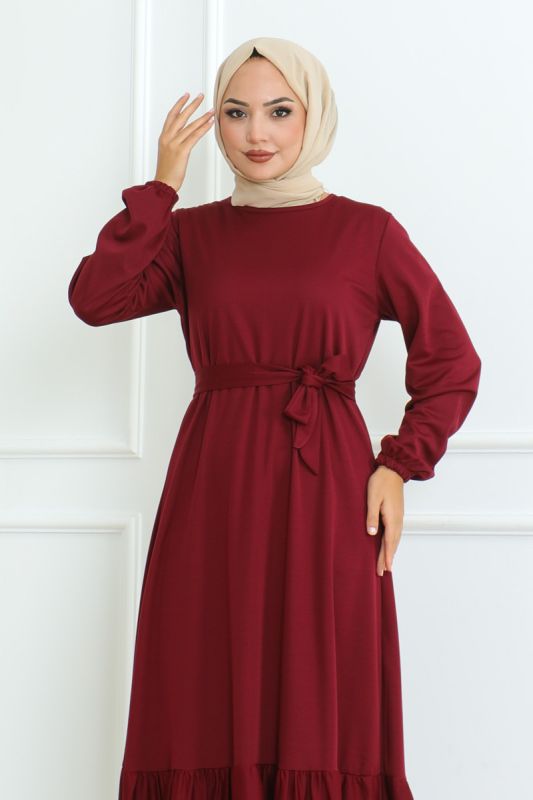 elbise bordo 207 - 4