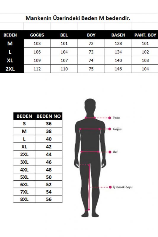 Moda Çizgi Erkek %100 Pamuk Cepli Uzun Kollu Pijama Takımı 6770 - 4