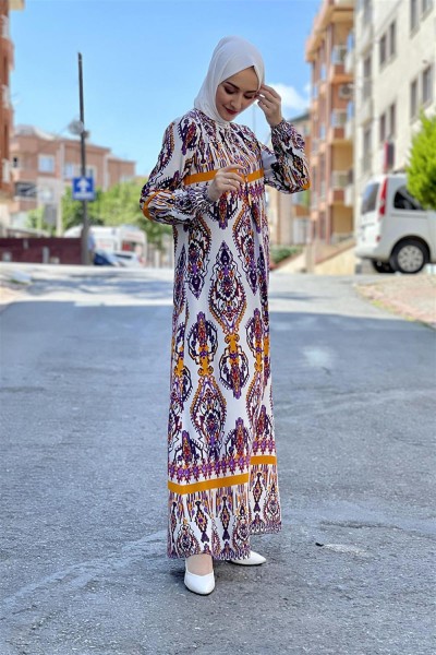 Etnik Desen Elbise MÜRDÜM - Thumbnail