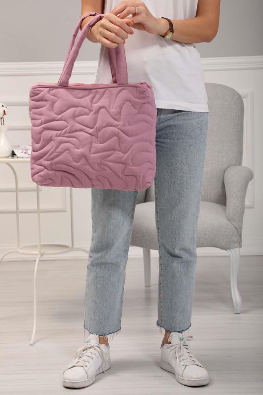 Zippered Shoulder Bag, CK-16 Light Rose - 2