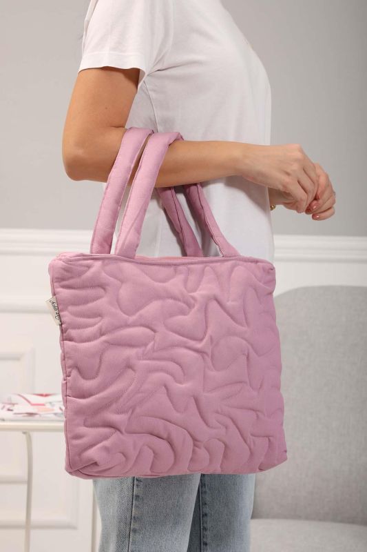 Zippered Shoulder Bag, CK-16 Light Rose - 3