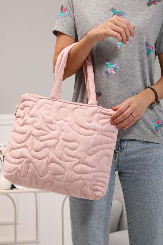 Zippered Shoulder Bag, CK-16 Light Powder - 2