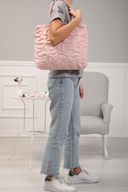 Zippered Shoulder Bag, CK-16 Light Powder - 3