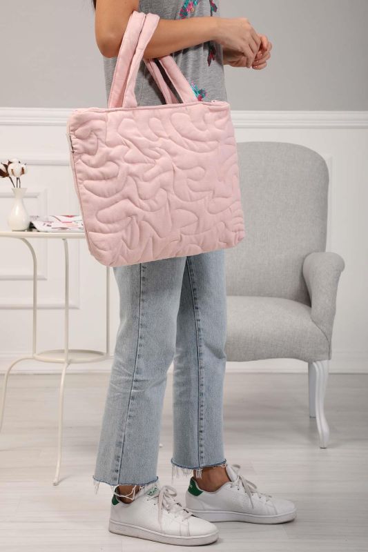 Zippered Shoulder Bag, CK-16 Light Powder - 8