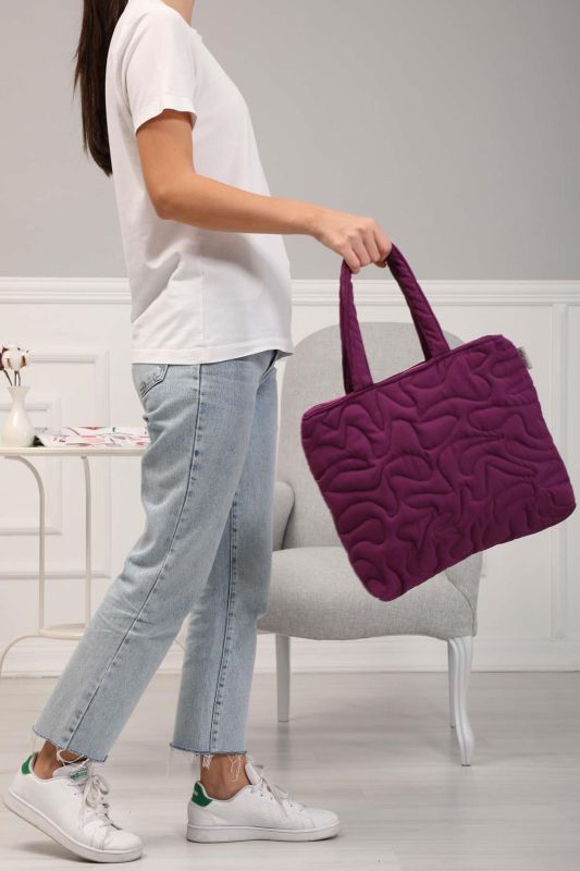 Zippered Shoulder Bag,CK-16 Purple - 1
