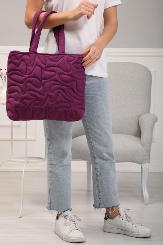 Zippered Shoulder Bag,CK-16 Purple - 3
