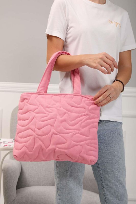 Fermuarlı Omuz Çantası,CK-16 Pembe - 3